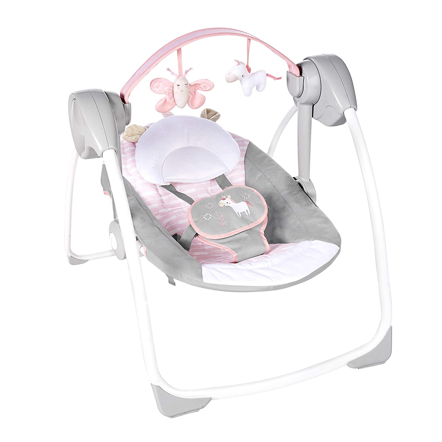 Ingenuity – Leagan portabil Comfort 2 Go Flora the Unicorn - Leagane si Balansoare Bebelusi - 165